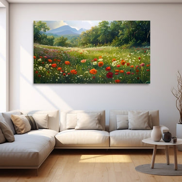 Flower Field Landscape Painting